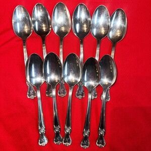 Vintage Old Company Plate Silverplate Teaspoons Monogram “N”